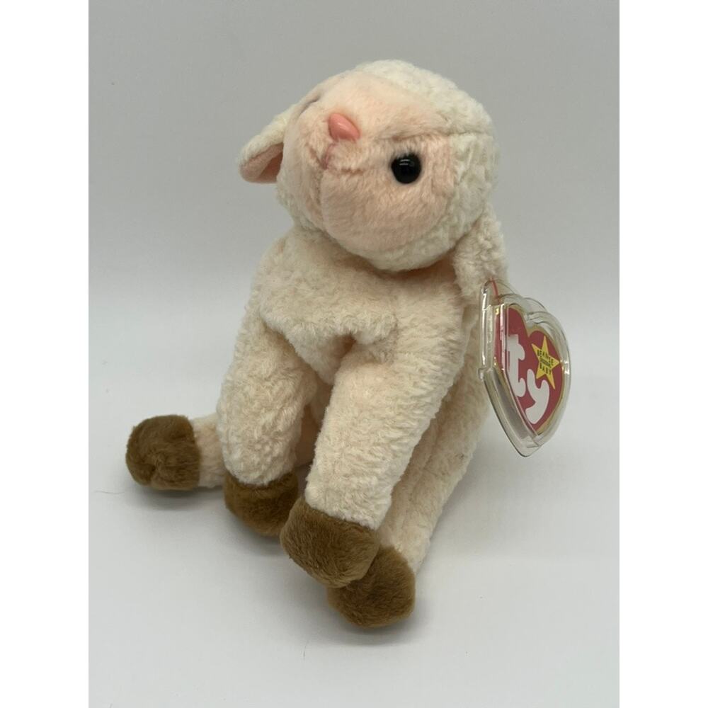 NEW Vintage Ty Beanie Babies w/Tags 1999 Ewey Lamb Plush‎ Animal Collectible Toy